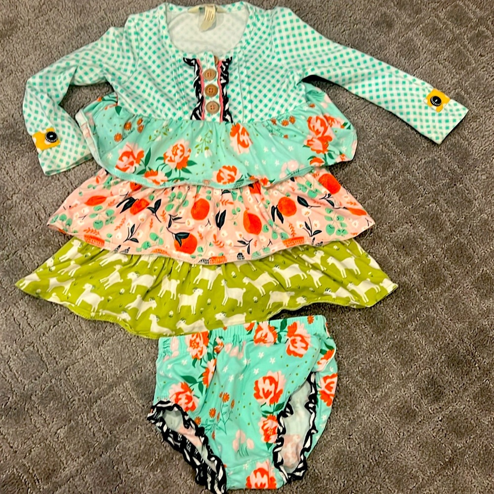 Matilda Jane dress with bloomers. size 12-18 months